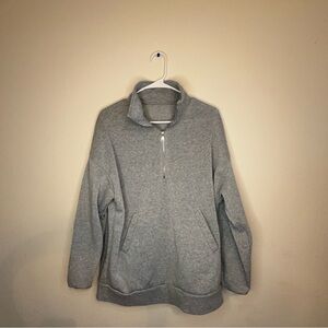 SHEIN Women's Gray Quarter-Zip Sweatshirt